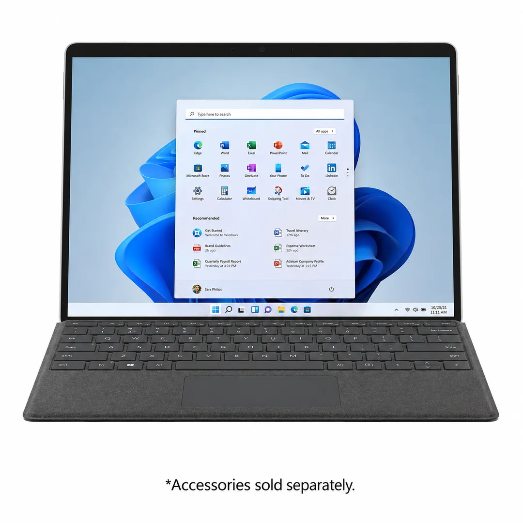 لپتاپ استوک مایکروسافت سرفیس پرو 8 13 اینچ Microsoft Surface Pro 8 | Core i7 1185G7 | Ram 16GB DDR4 | 256GB SSD | Intel Iris Xe | 13 inch 2K Touch