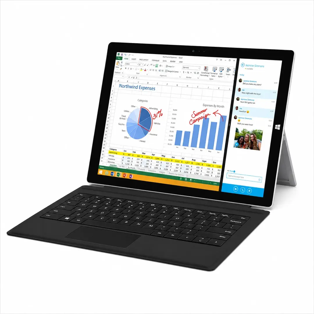 لپتاپ استوک مایکروسافت سرفیس پرو 3 12 اینچ MicroSoft Surface Pro 3 | Intel Core i7-4650U | Ram 8GB DDR3 | 512GB SSD | 12 inch 2K Touch