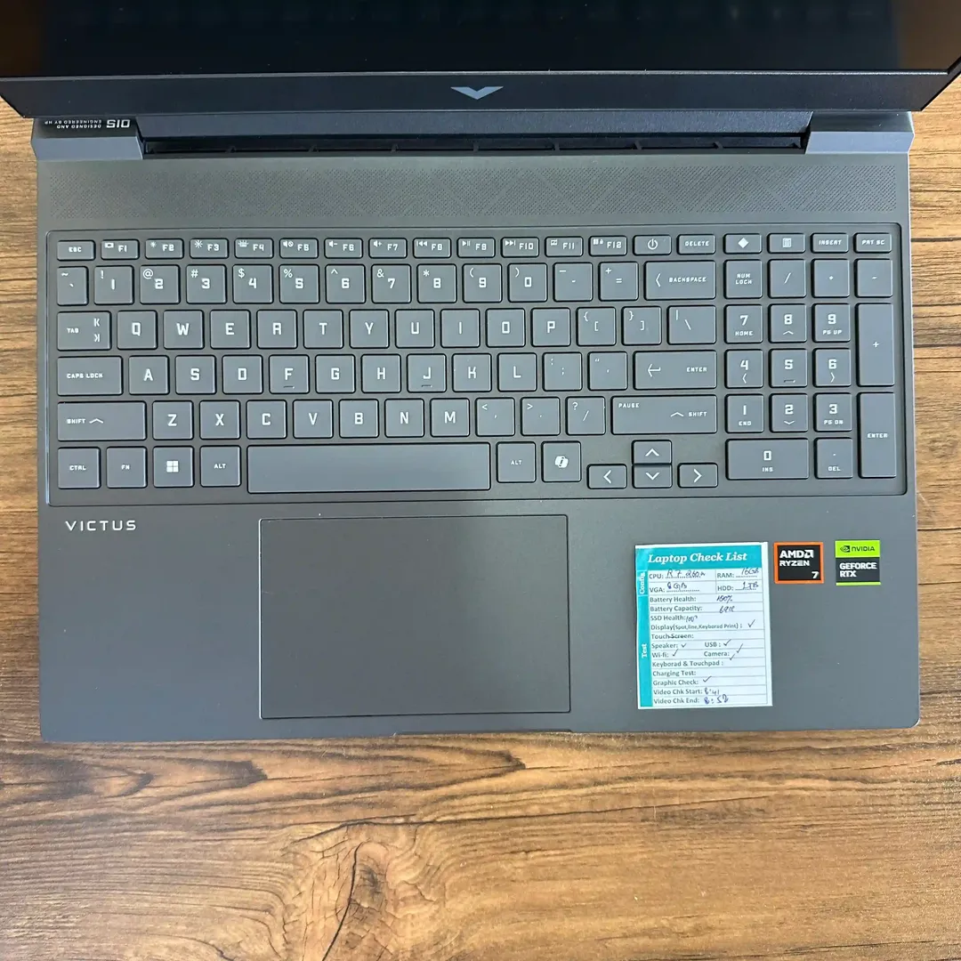 لپتاپ اپنباکس گیمینگ اچ پی ویکتوس 15.6 اینچ   Hp Victus 15 Ryzen 7 260W | Ram 16GB DDR5 | 1TB SSD | 8GB RTX 5050 | 15.6 inch FHD 144 Hz