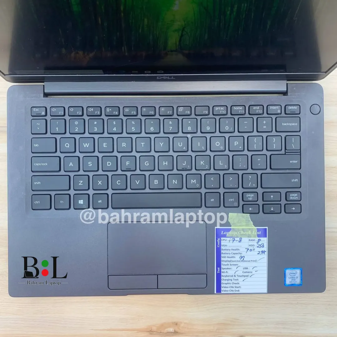 لپتاپ استوک دل لاتیتود 7400 14 اینچ  Dell Latitude 7400 | Intel Core i7 8665U | Ram 8GB DDR4 | 256GB SSD | Intel UHD Graphics 620 | 14.1inch FHD