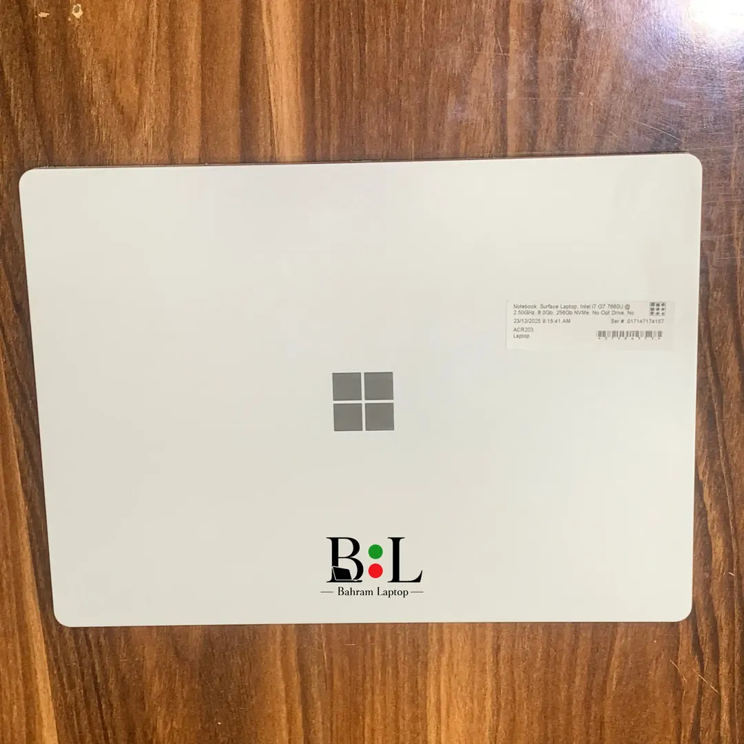 لپتاپ استوک مایکروسافت سرفیس لپتاپ 1 13.5 اینچ MicroSoft Surface Laptop 1 | Intel Core i7-7660U | Ram 8GB DDR3 | 256GB SSD | Intel Iris Plus 640 | 13.5 inch Touch