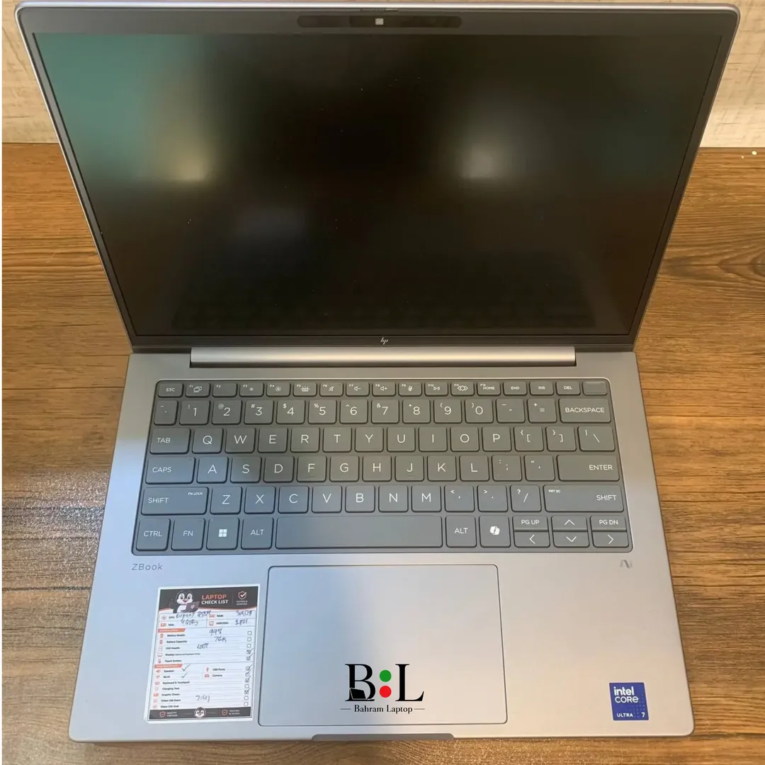 لپتاپ اپنباکس اچ پی زدبوک 8 14 اینچ Hp Zbook 8 G1i 14 | Intel Core Ultra 7-255H | Ram 32GB DDR5 | 1TB SSD | 4GB Rtx 500 ADA | 14 inch FHD+ Touch