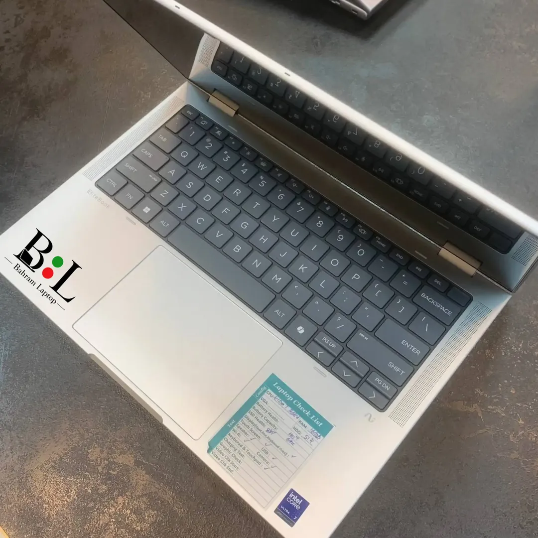 لپتاپ اپنباکس اچ پی ایلایت بوک فلیپ 14 اینچ Hp Elitebook X Flip G1i 14 | Intel Core Ultra 7-266V | Ram 16GB DDR5 | 512GB SSD | Intel Arc 140V+NPU | 14 inch FHD+ X360 Touch