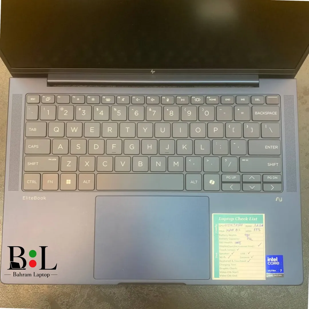 لپتاپ اپنباکس اچ پی ایلایت بوک ایکس  14 اینچ Hp Elitebook X G1i 14 | Intel Core Ultra 7-258V | Ram 32GB DDR5 | 1TB SSD | Intel Arc Graphics+NPU | 14 inch FHD+(WUXGA) Touch