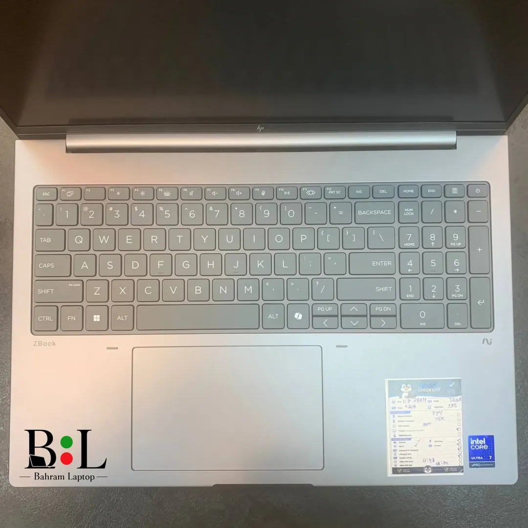 لپتاپ ورک استیشن اچ پی زدبوک 8 16 اینچ Hp Zbook 8 G1i 16 | Intel Core Ultra 7-265H | Ram 16GB DDR5 | 1TB SSD | 4GB Nvidia Rtx 500 Ada+NPU | 16 inch FHD+(WUXGA)