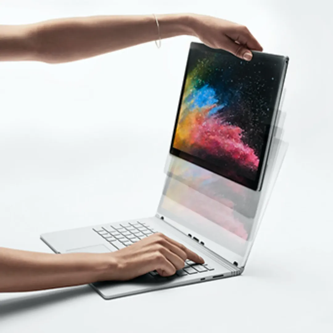 لپتاپ استوک مایکروسافت سرفیس بوک 2 تبلت شو 15 اینچ  Microsoft Surface Book 2 | Intel Core i7-8650U | Ram 16GB DDR3 | 1TB SSD | GeForce 6GB Gtx 1060 | 15” Touch