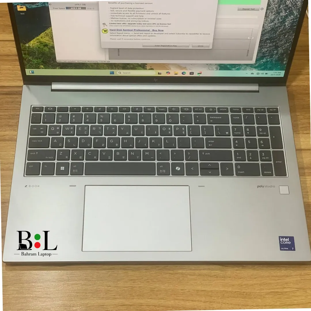 لپتاپ ورک استیشن اچ پی زدبوک فایرفلای 16 اینچ Hp Zbook Firefly 16 G11 | Intel Core Ultra 7-165H | Ram 16GB DDR5 | 1TB SSD | 4GB Rtx A500+NPU | 16 inch FHD+(WUXGA) Touch