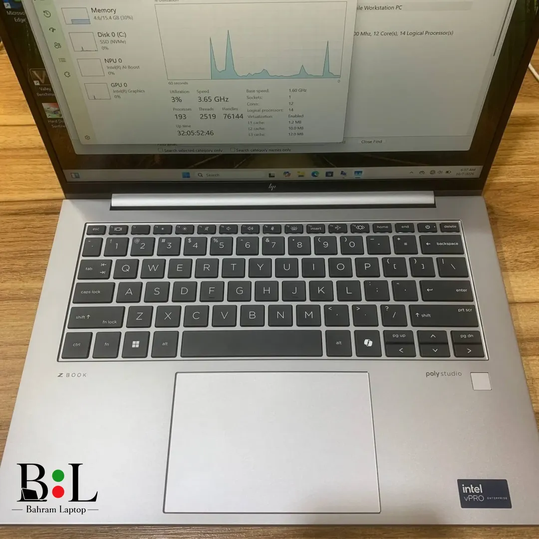 لپتاپ ورک استیشن اچ پی زدبوک فایرفلای 14 اینچ Hp Zbook Firefly 14 G11 | Intel Core Ultra 5-135U | Ram 16GB DDR5 | 512GB SSD | Intel R Graphics+NPU | 14 inch FHD+(WUXGA)