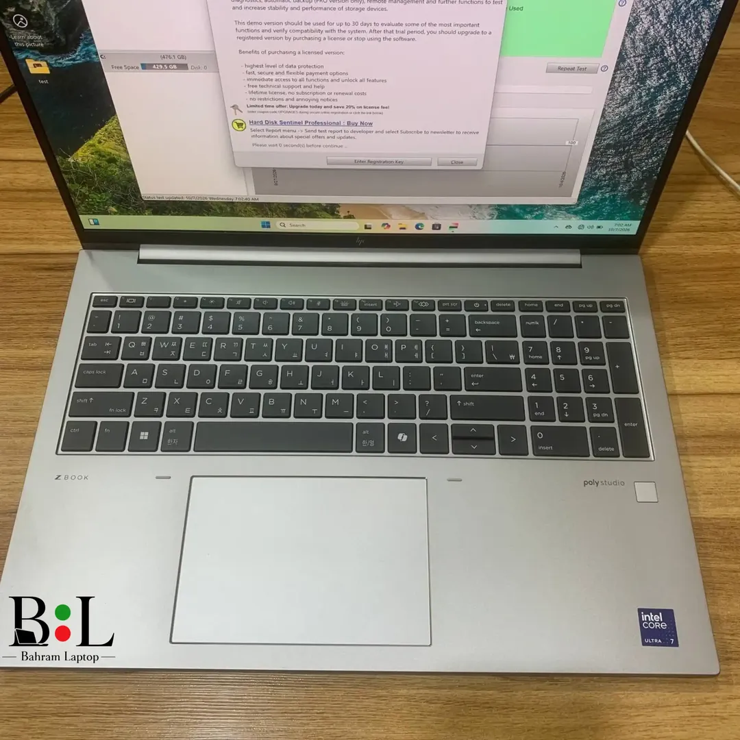 لپتاپ ورک استیشن اچ پی زدبوک فایرفلای 16 اینچ Hp Zbook Firefly 16 G11 | Intel Core Ultra 7-165H | Ram 16GB DDR5 | 512GB SSD | 4GB Rtx A500+NPU | 16 inch 2K 120HZ