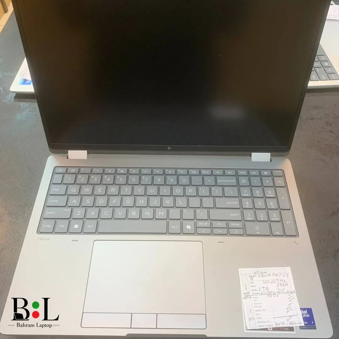 لپتاپ ورک استیشن اچ پی زدبوک فیوری 16 اینچ Hp Zbook Fury G1i 16 | Intel Core Ultra 7-265HX | Ram 32GB DDR5 | 1TB SSD | 8GB Rtx Pro 1000 Blackwell | 16 inch FHD+(WUXGA)