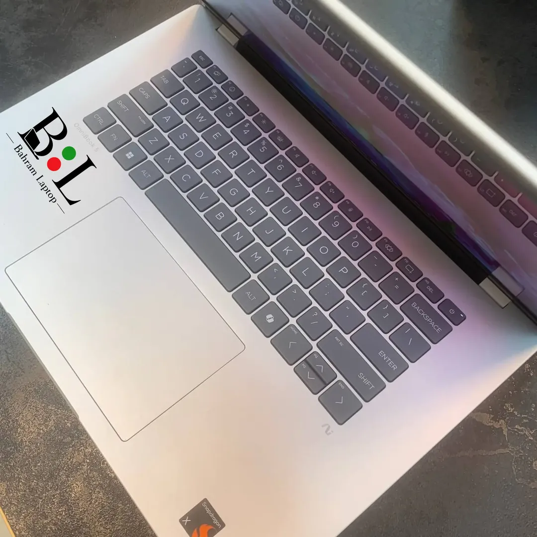 لپتاپ اپنباکس اچ پی اومنی بوک 5 16 اینچ Hp Omnibook 5 16 | Snapdragon X-X126100-Qualcomm Oryon | Ram 16GB DDR5 | 512GB SSD | Qualcomm Adreno X1-45+NPU | 16 inch FHD+(WUXGA)